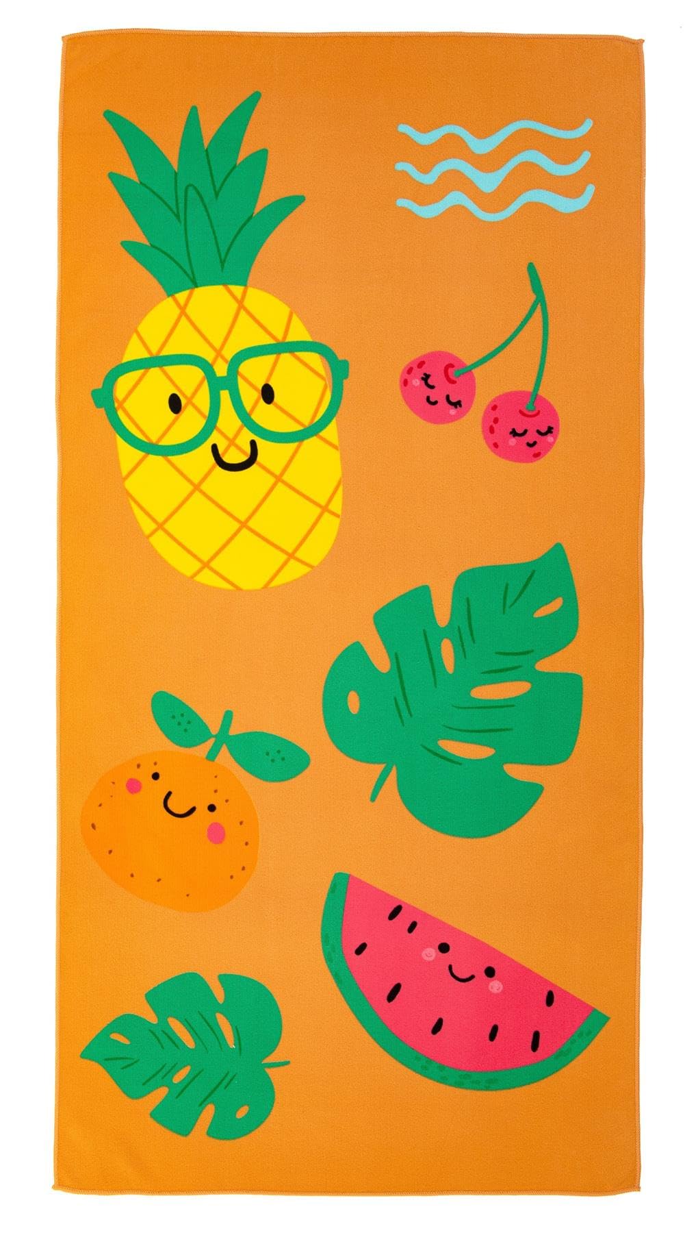 Adore Microfibre Beach Towel 70x140cm - Sand Free Lightweight Quick Dry - Soft Travel Towel for Beach Pool and Travel, Fun Fruit Print