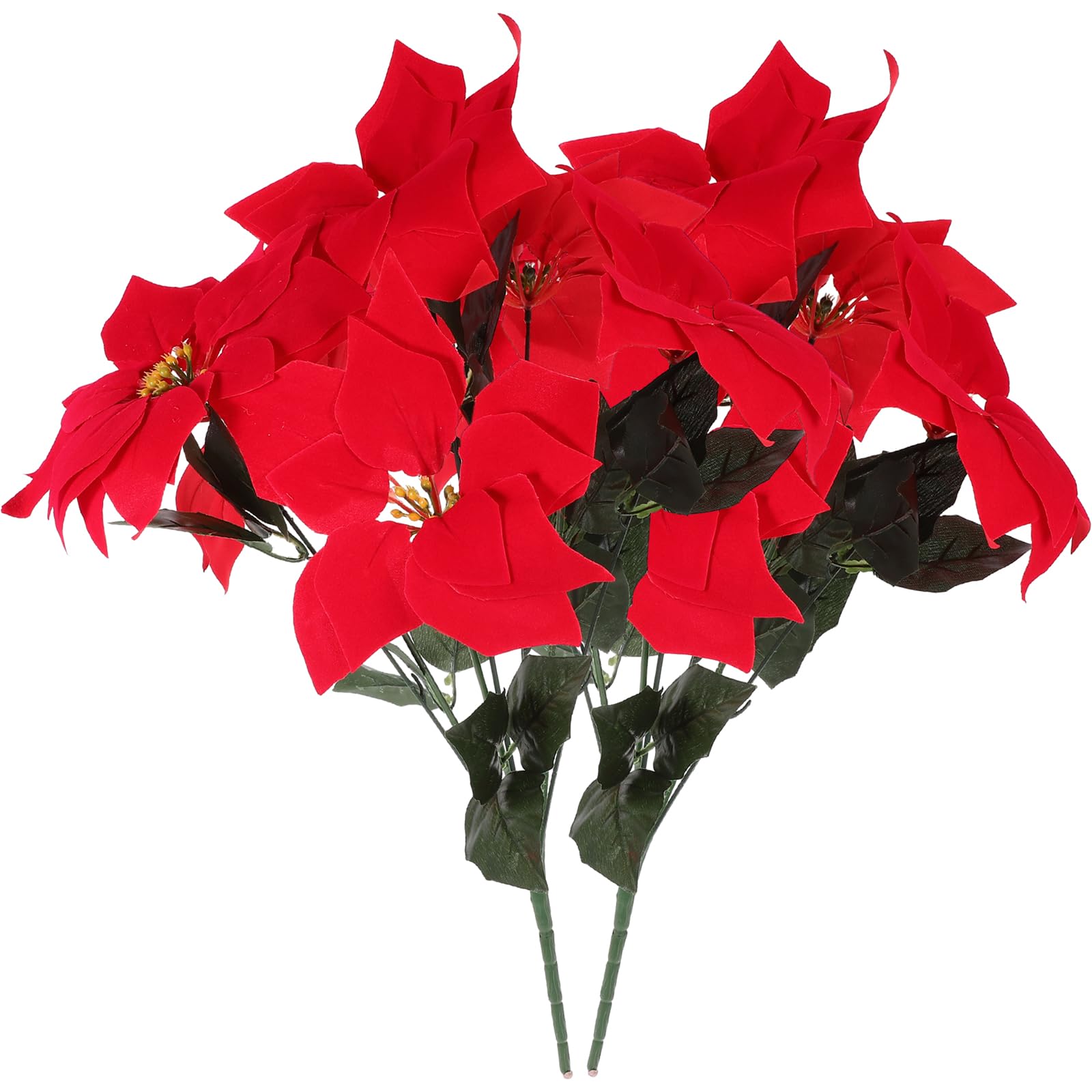 VOSAREA Künstliche Weihnachtssterne für den Weihnachtsbaum, Dekoration für Zuhause, Hochzeit, Party, Blumensträuße, Tafelaufsatz