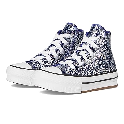 Converse Kids Chuck Taylor All Star Eva Lift Glitter (Little Kid) Kids Shoes Night Indigo/White