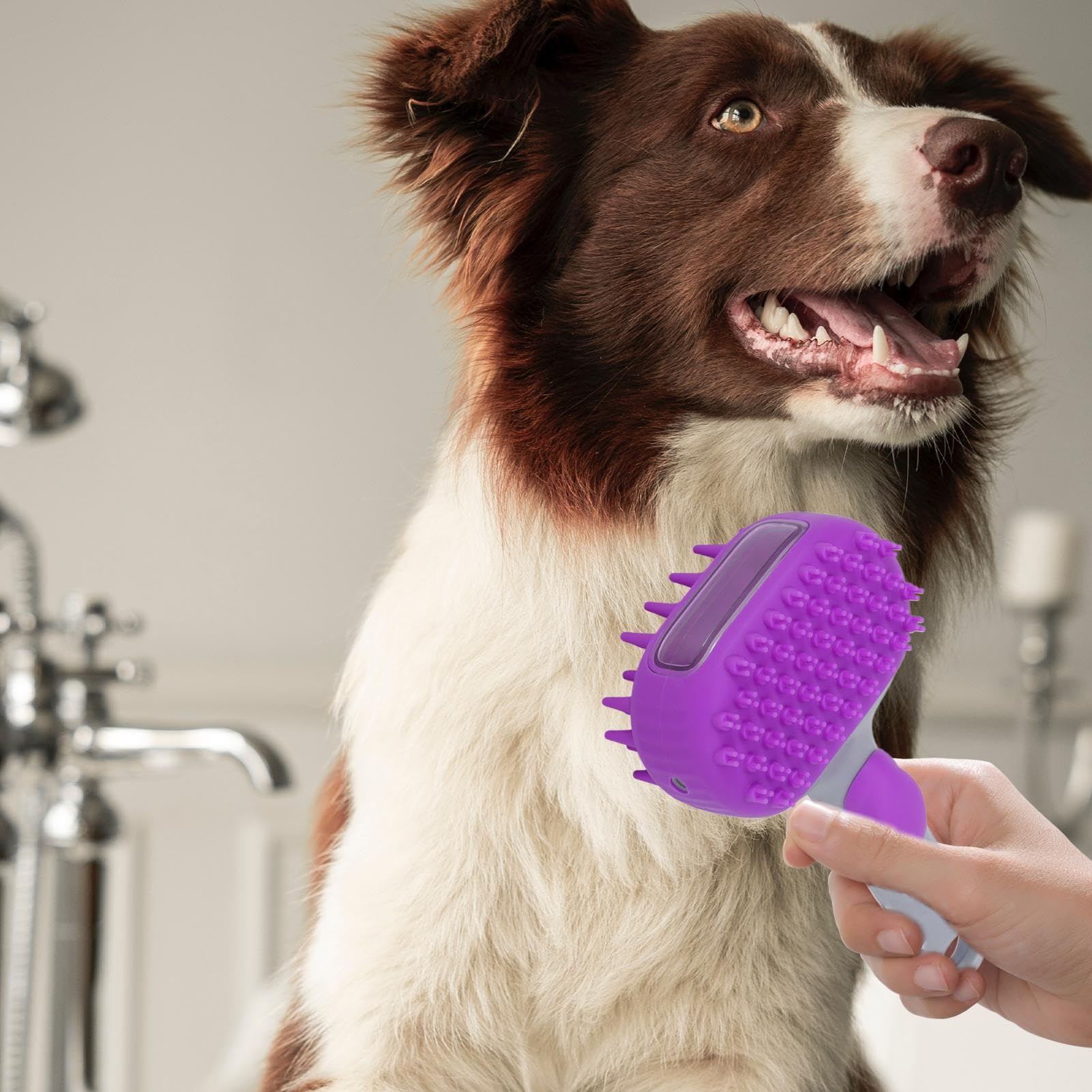 Cepillo Alisador De Vapor Para Gatos Cepillo De Vapor Para Mascotas | Doble Cara Antienredos Peine Masajeador Limpieza Profunda Para Razas Medianas Pelo Corto Y Largo Cachorros Y