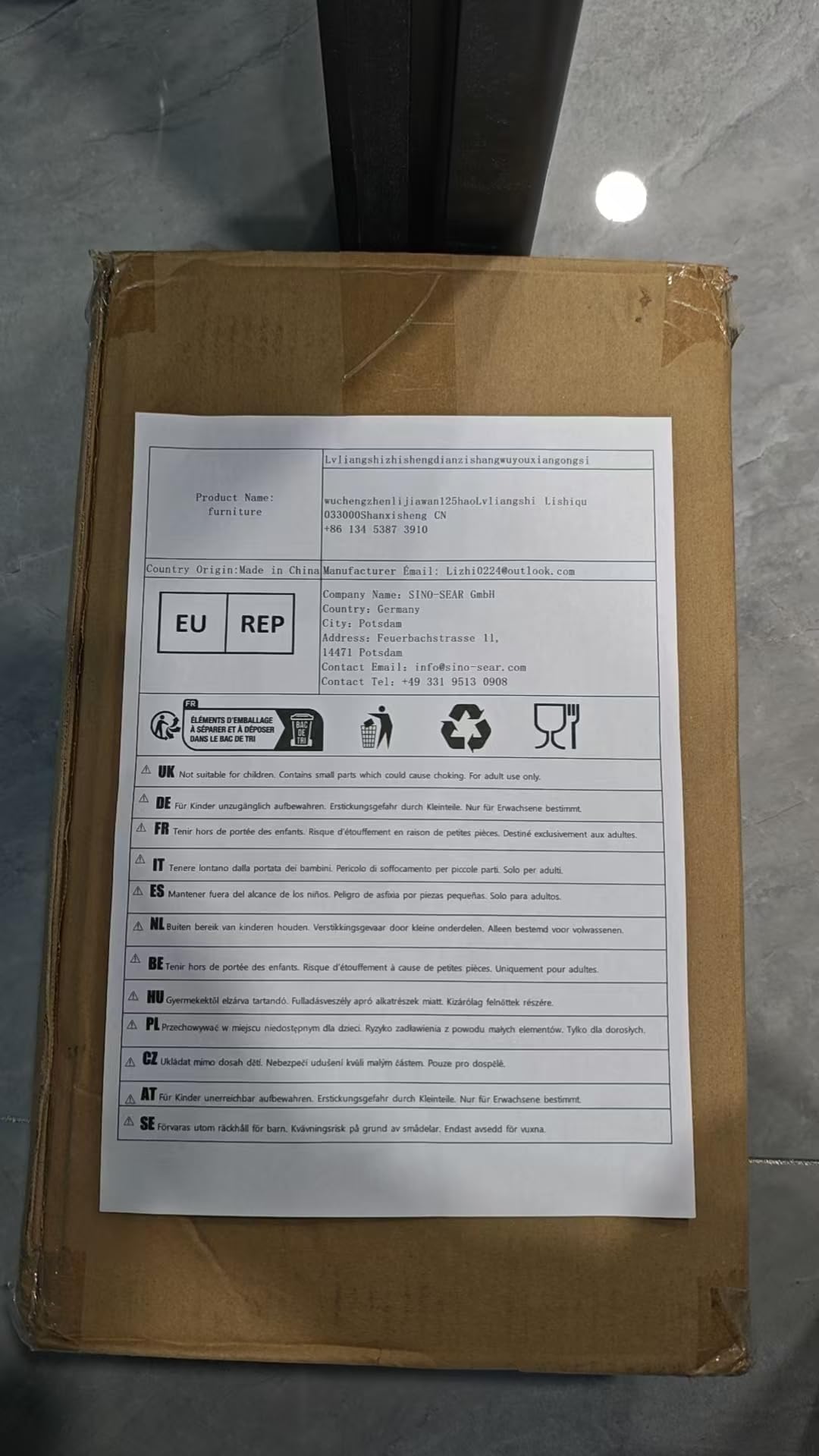 Hothingwell Prostokątny stolik kawowy ogrodowy 60x40x37 cm z plecionej żywicy brązowej, polirattanowy na zewnątrz, solidna stalowa rama