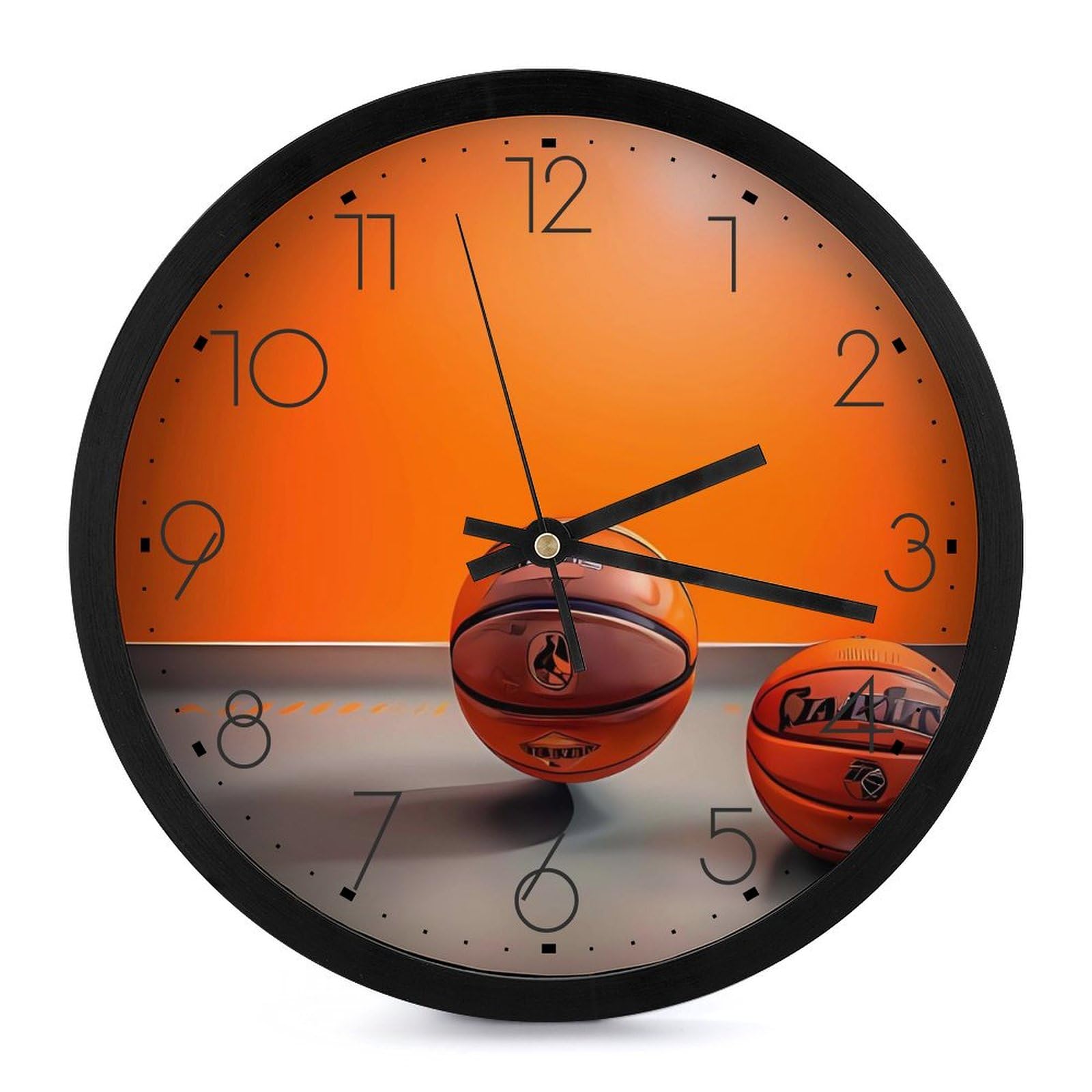 Horloge sans tic-tac orange pour ne plus être distrait pendant le travail