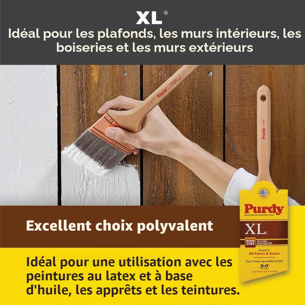 Purdy – Lot de 3 pinceaux XL™, Dale 2,5 cm, Glide 3,8 cm, Sprig 5 cm - 140853100