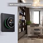 WiFi Smart Thermostat Temperature Controller Weekly Programmable with Button Control Mobile APP Voice Compatible Google Home for Water Heating 5A