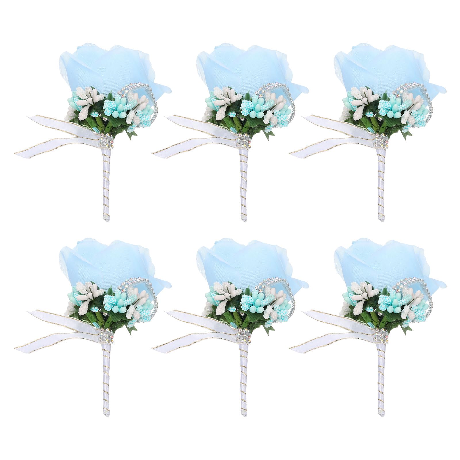 Boutonnières tissu fleur mariage anti-flétrissement pour costume et robe de réception