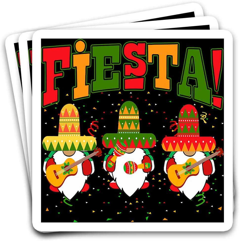 SNOWIX 3pcs/Pack Mexican Special De Mayo Design Gnomies Music Fiesta Celebrate