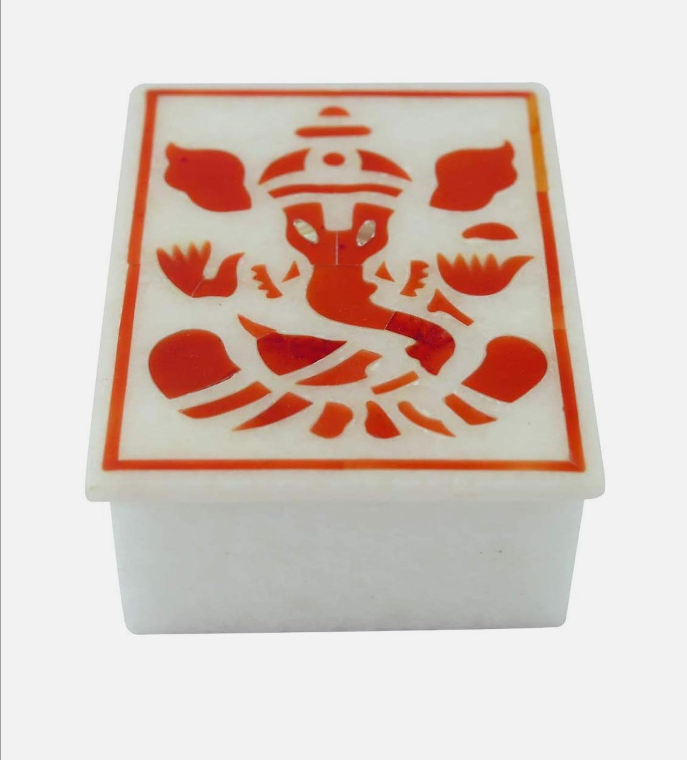 Boîte à bijoux marbre blanc petit format pour rangement bagues et bureau