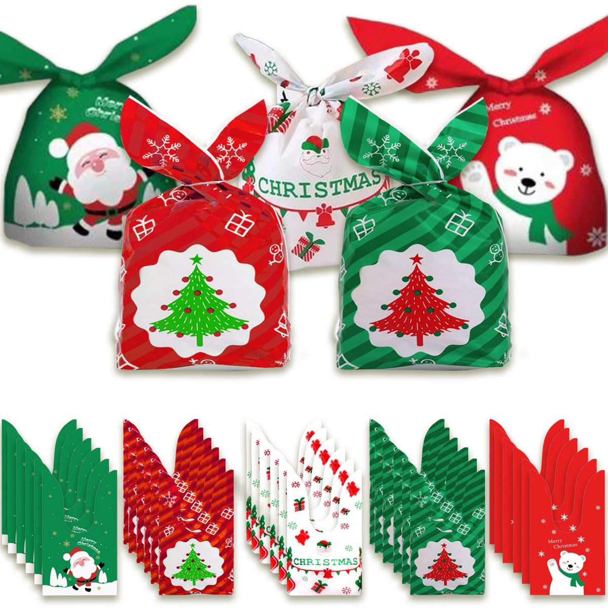 50 Stück Süßigkeitenbeutel Mit Kordelzug – Ideal Für Weihnachten & Partys