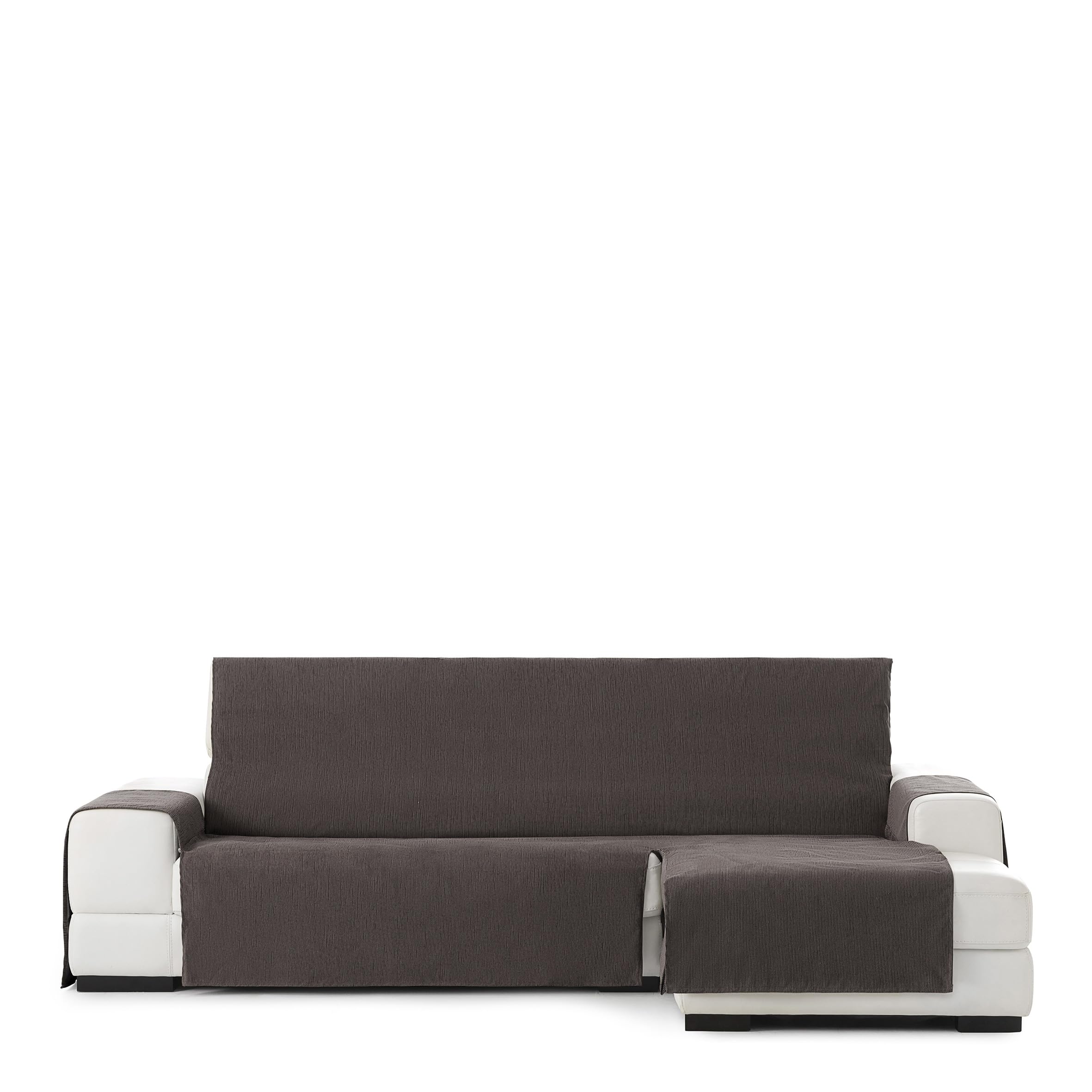 Eysa Rabat practica chaise longue cover 290cm., color 07/brown, right-frontal view