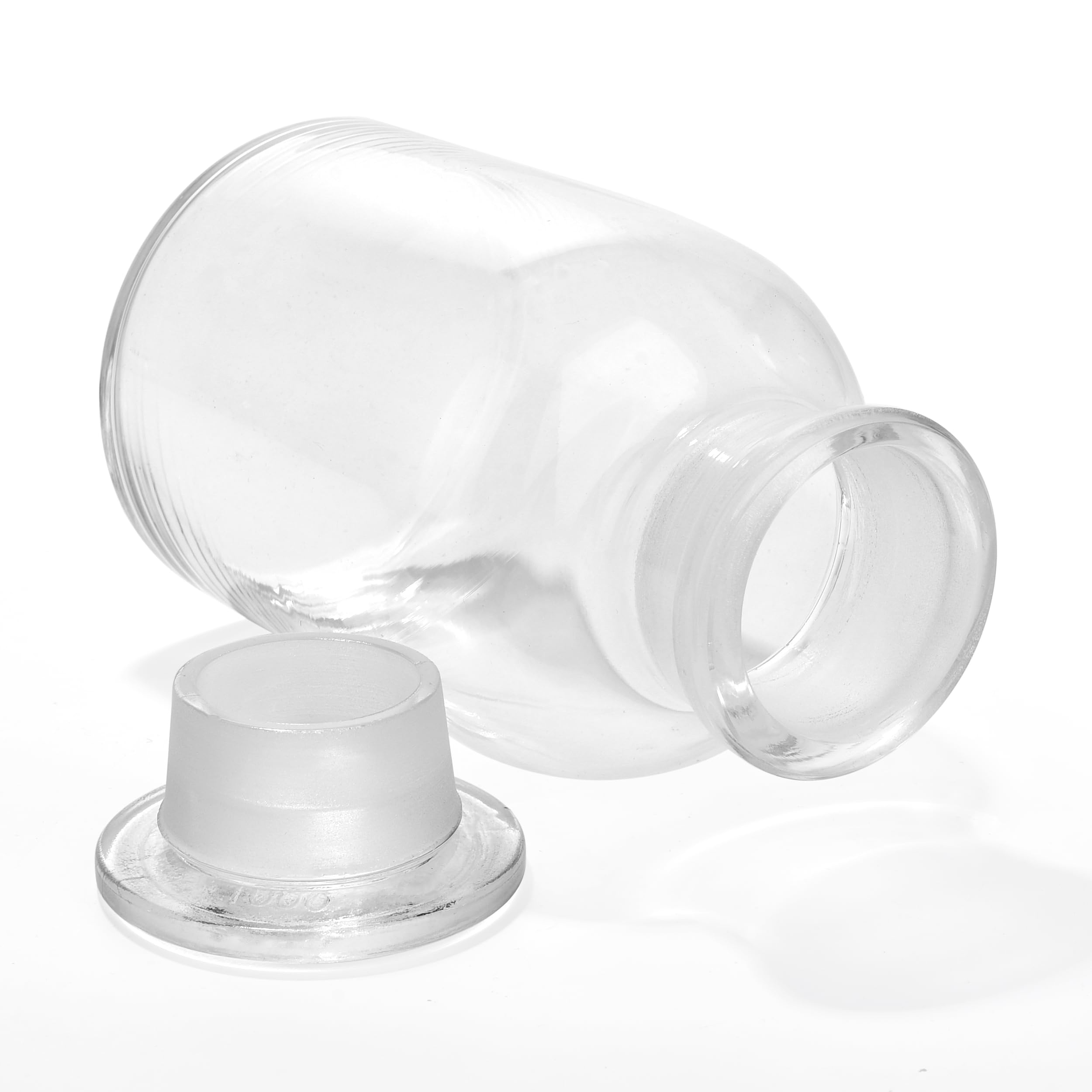 Laborflasche aus Borosilikatglas, Weithals, klare Glasflasche mit Bodenverschluss, dekorative Flaschen/Vase (transparent, 2500 ml/min)