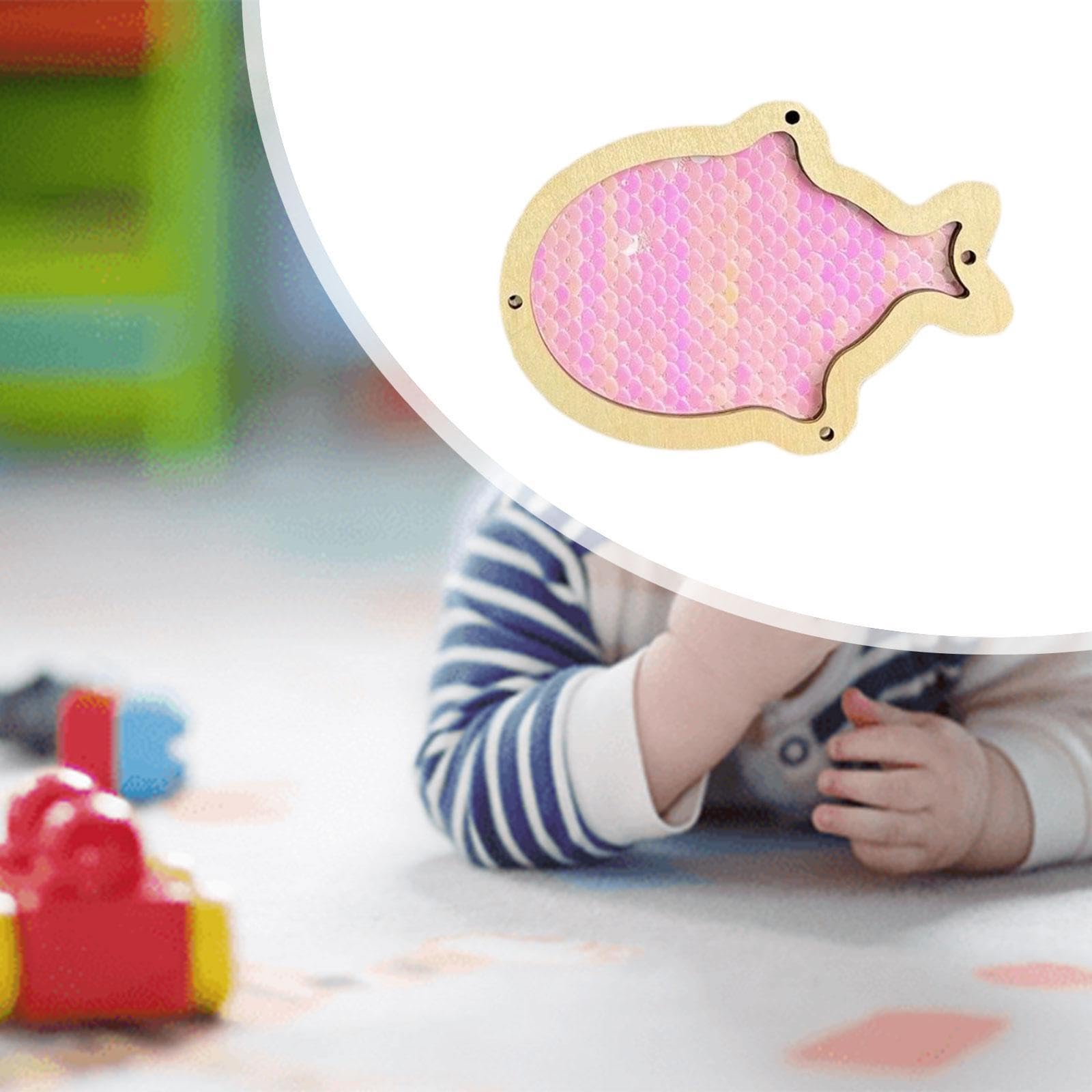 6X Fai da Te Bordo Occupato Parte Giocattolo Sensoriale Pesce Paillettes Materiale Fai da Te Bordo Sensoriale Giocattolo per Bambini Ragazz