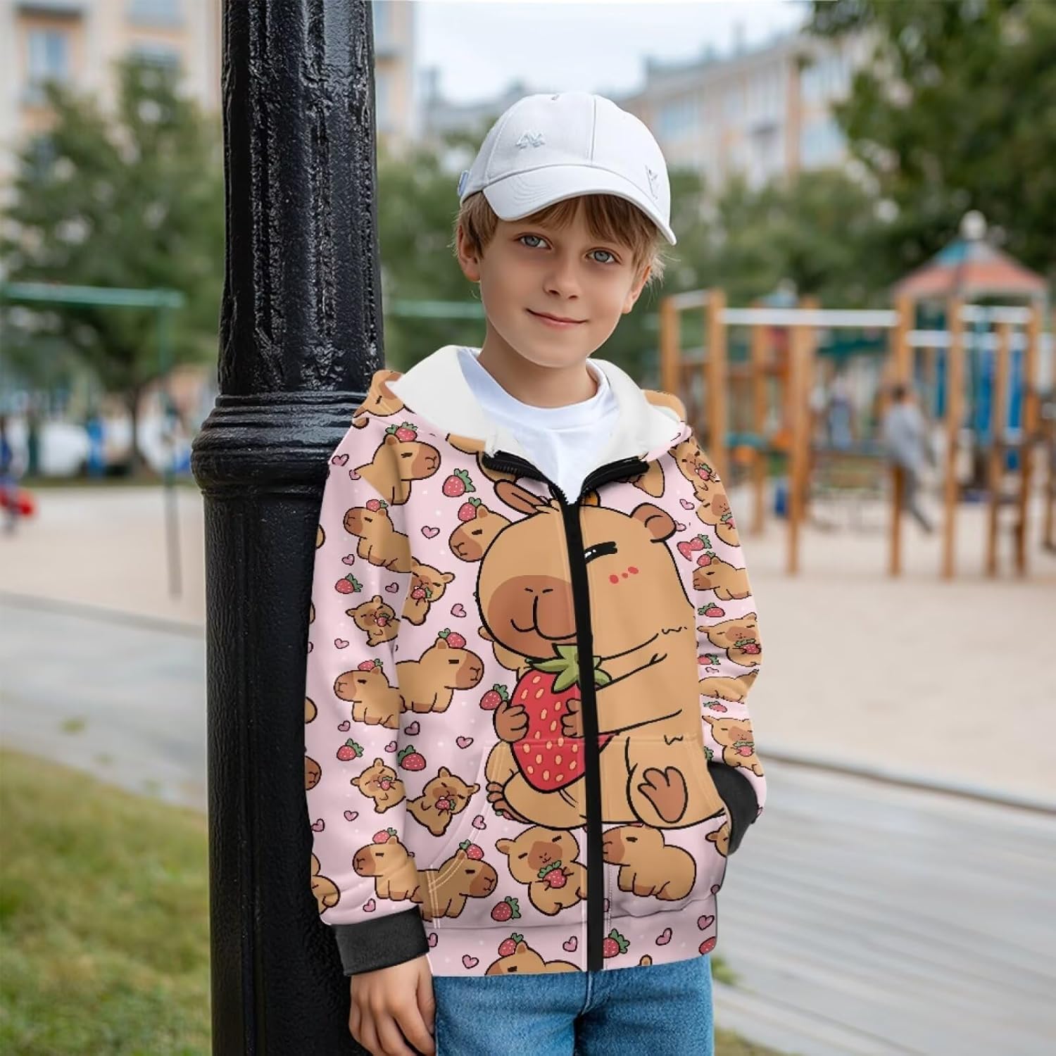 Girls Hoodies Sweatshirt Kids Jacket Zipper Hooded Top Students Coat Fall Long Sleeve Hooded Shirts