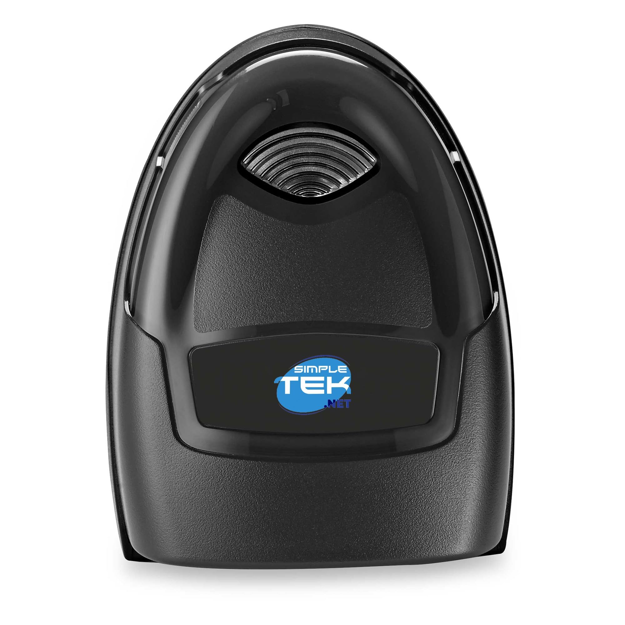 SIMPLETEK - Czytnik kodów kreskowych 1D i 2D USB / RS232, w zestawie kabel i stojak - czarny