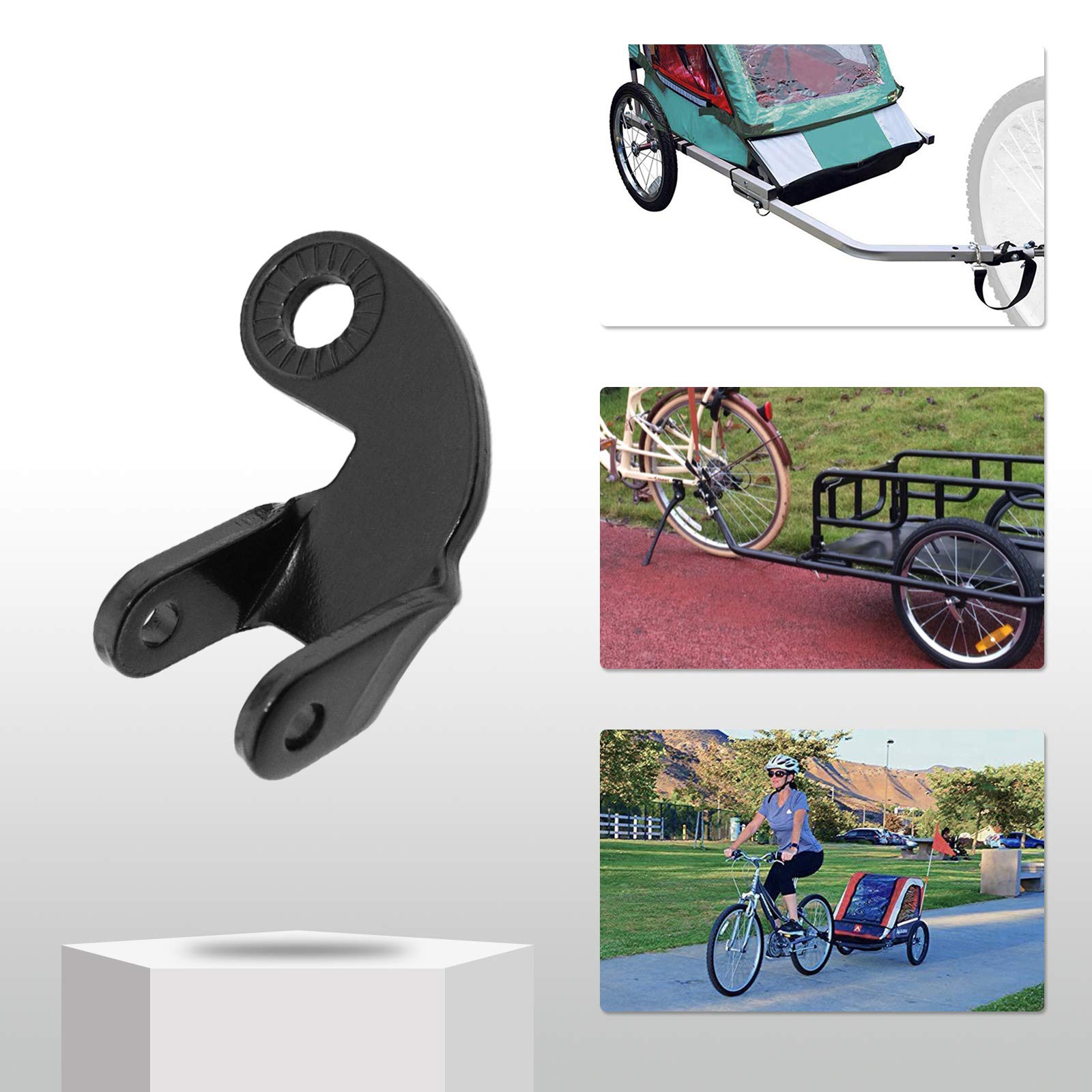 Attache Remorque Vélo électrique Attelage Remorque Vélo Universel - Connecteur Pour Remorque Enfants/Animaux - Noir Remorque Enfants Animaux