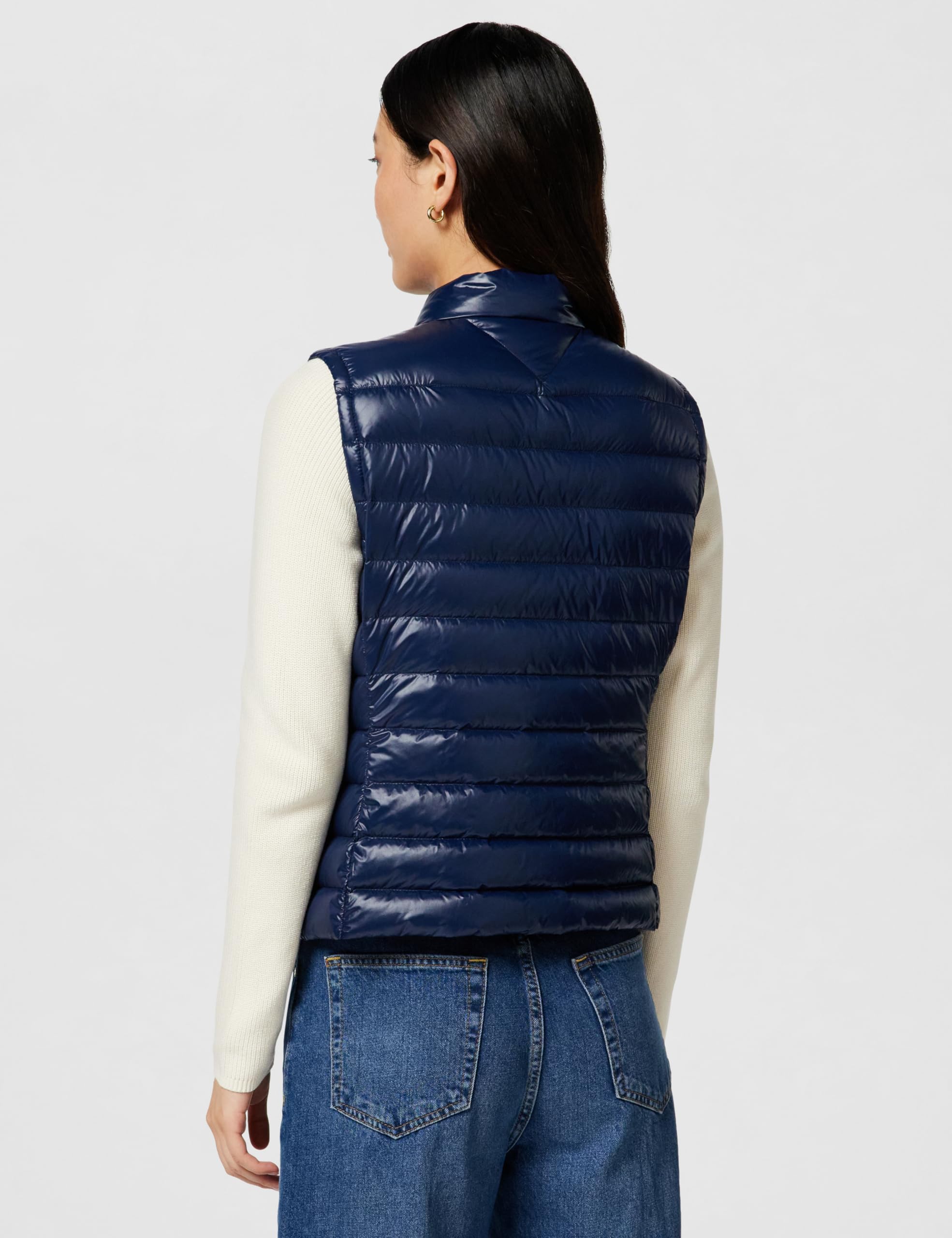 Tommy Hilfiger Veste sans Manches Femme avec Col Mock