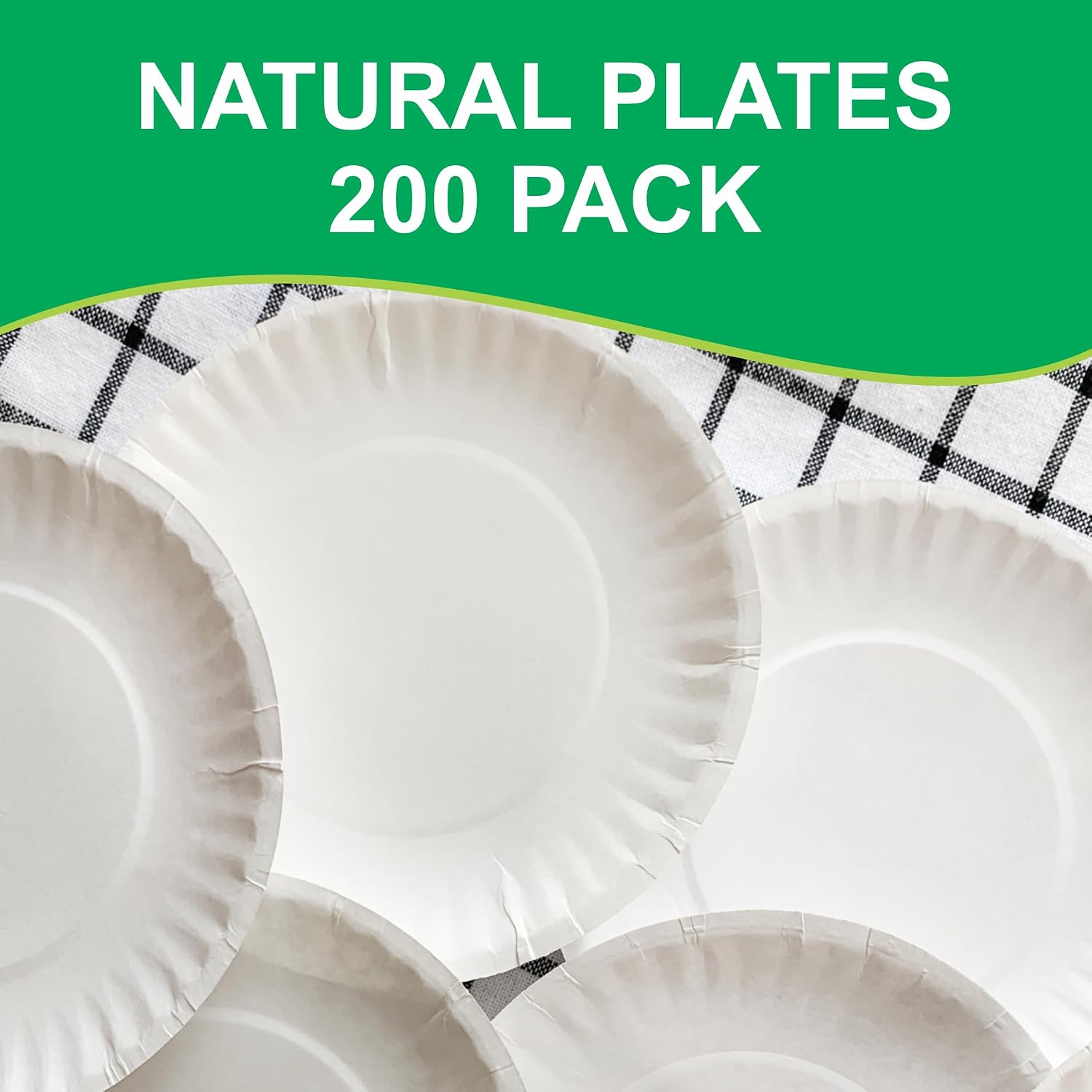 6" Paper Plates Uncoated, Disposable Dessert Plates for Everyday Use, White, Pack of 200ct image 5