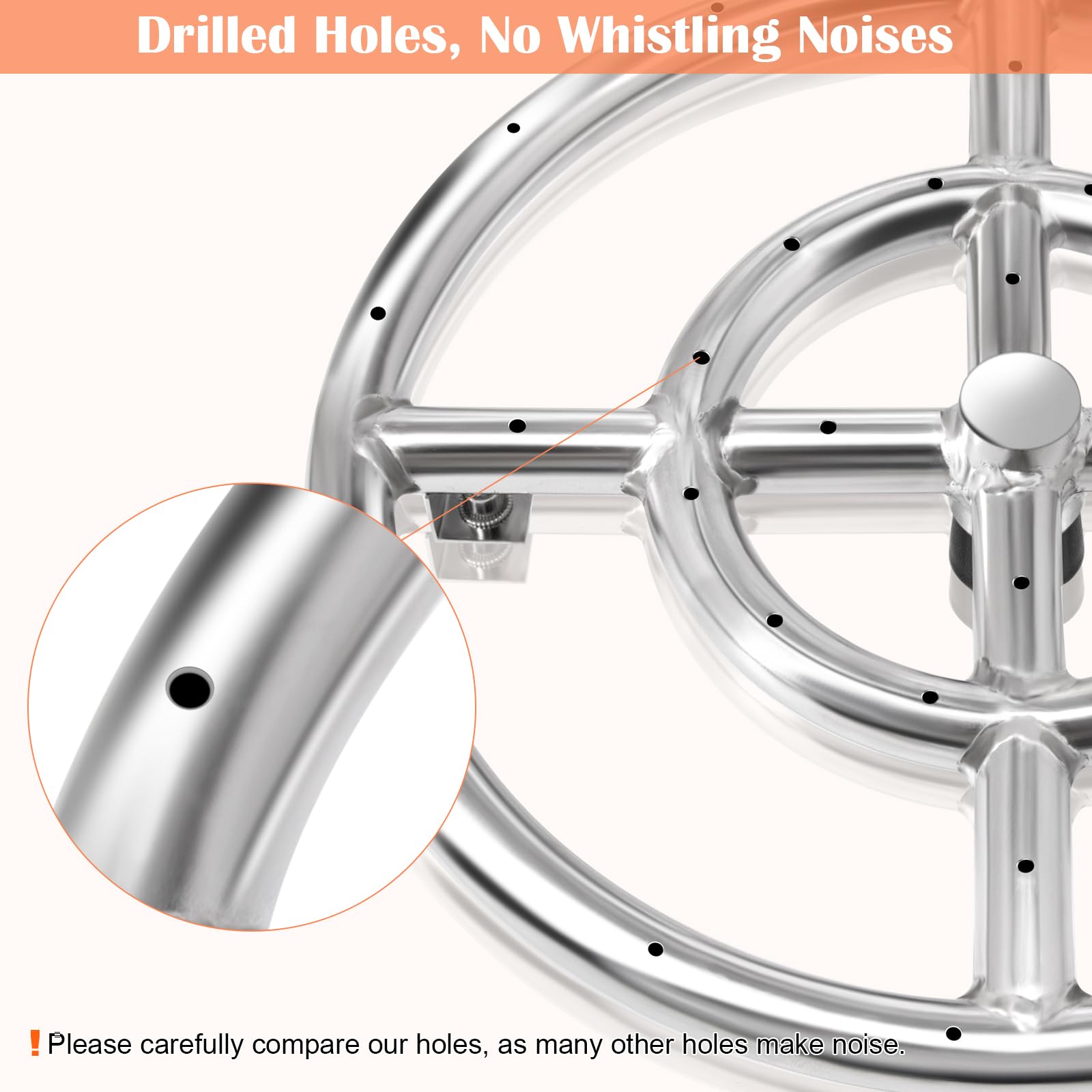 Hiorucet 12 Inch Fire Pit Rings Burner For Natural