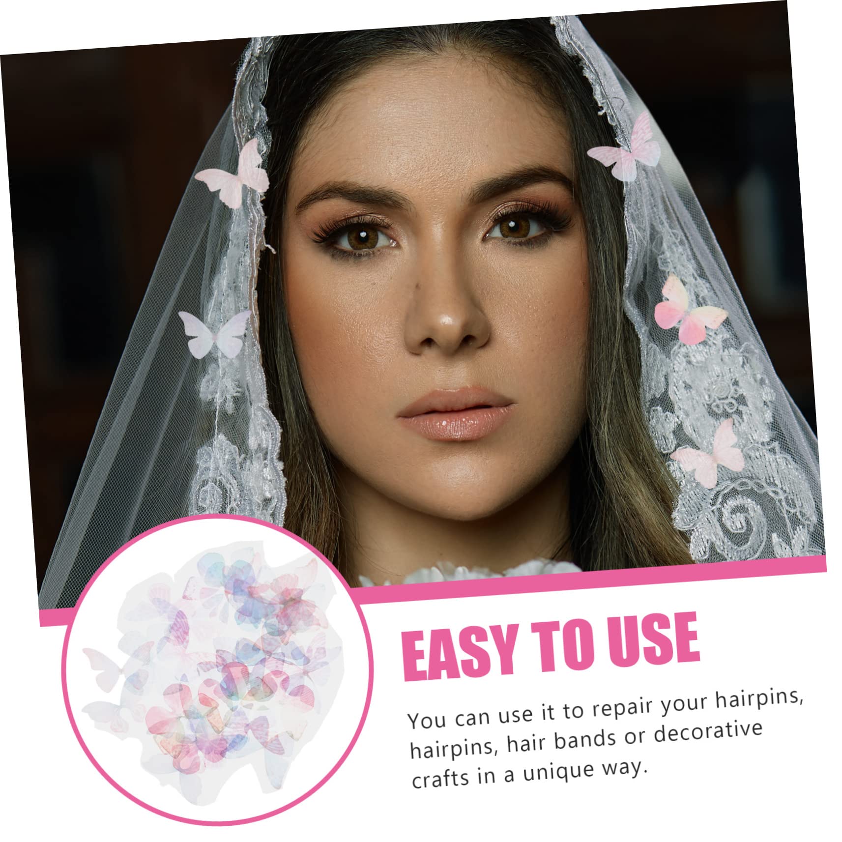 STOBOK 400stücke Organza Schmetterlinge Bunte Schmetterlinge Für Bastelprojekte Dekoration Und Hochzeiten Zufällige Farben Für Haaraccessoires Und Kreative Designs