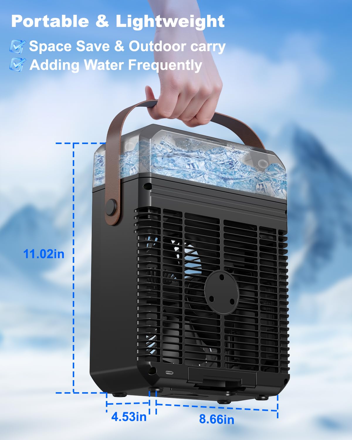 Desktop Nebelventilator 20000mAh Akku 1200mL Wassertank
