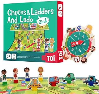 ANIKI TOYS Scale E Ludo Gioco da Tavolo - 2in1 Conoscenza del Traffico Scacchi e abitudini comportamentali Scacchi