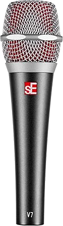 SE ELECTRONICS V7 Dynamic Microphone for Singing, Speech & Studio Recording - XLR Handheld Professional Microphone with Supercardioid Aluminum Voice Coil for Huge Gain Before Feedback - Grey