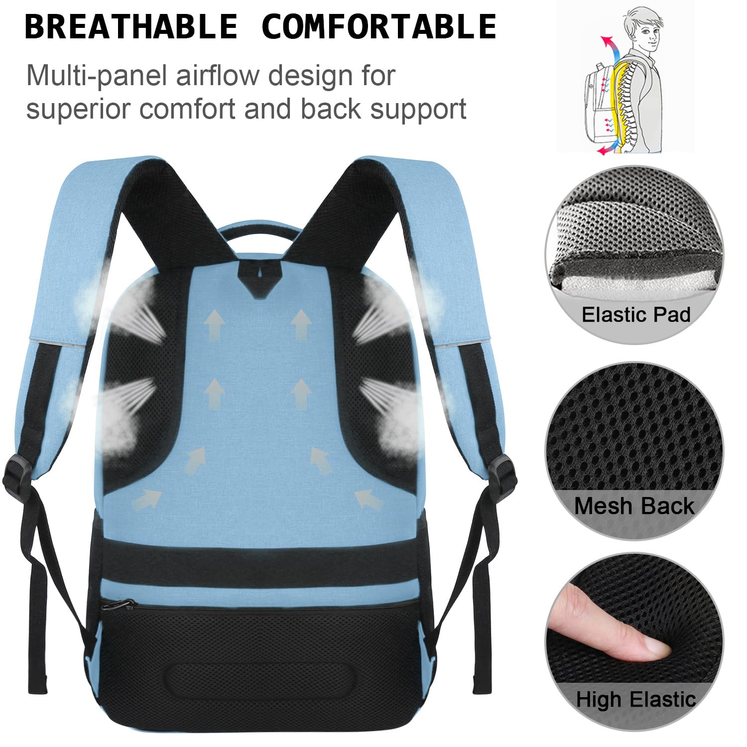 Volher Laptop Backpack,Business Travel Anti Theft Slim College Backpack — Amazon image 6