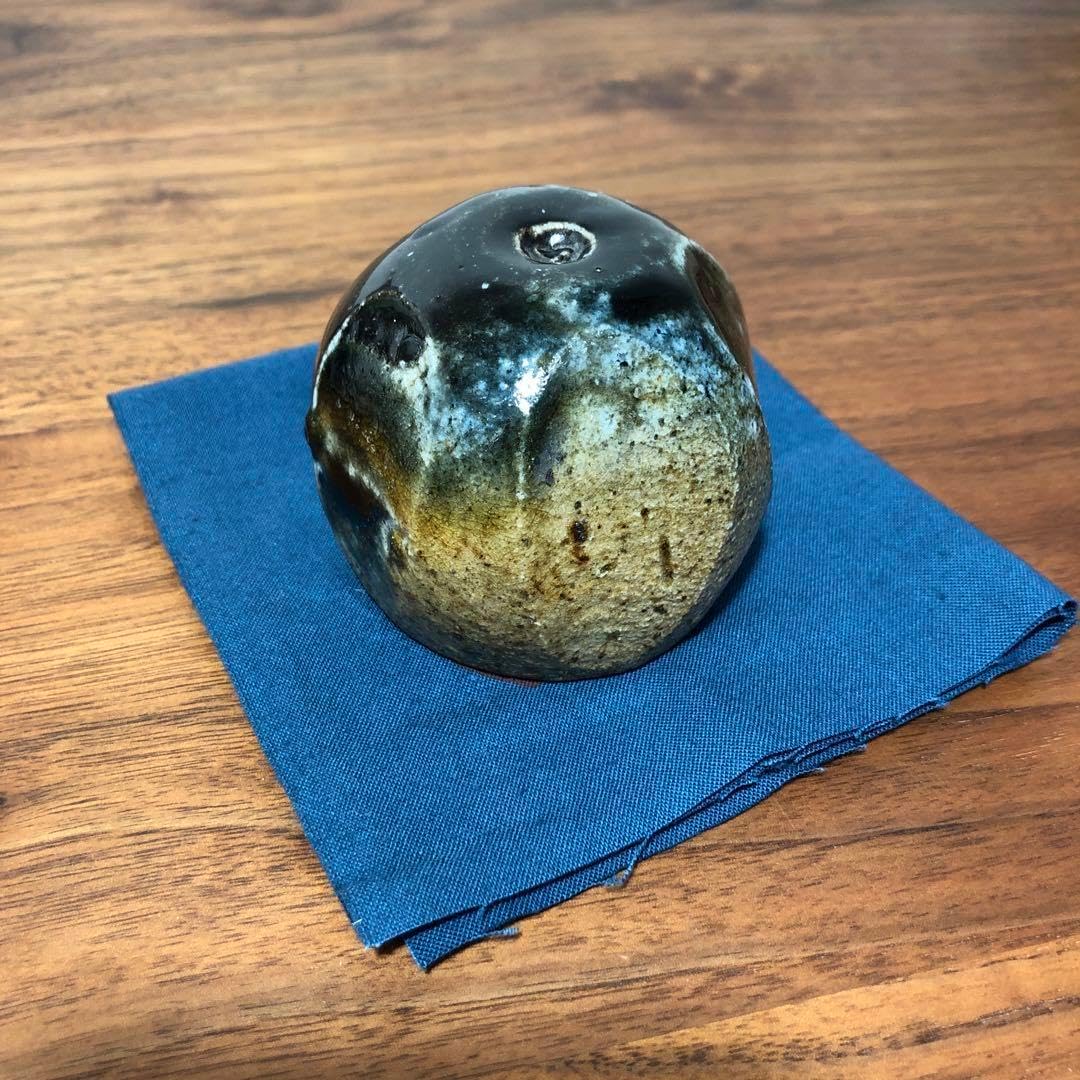 秋谷昌央 引出ぐい呑 供箱 共布 栞付き 秋谷昌央 引出ぐい呑 供箱 共布