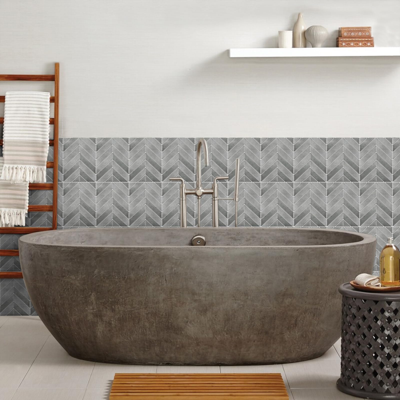 Pavimento Pvc Adesivo Piastrelle Adesive Cucina Bagno Adesivi Murali