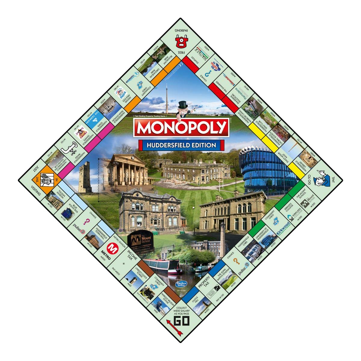 Winning Moves Huddersfield Monopoly Board Game, Advance to Stafflex, The Mount School - Image 4