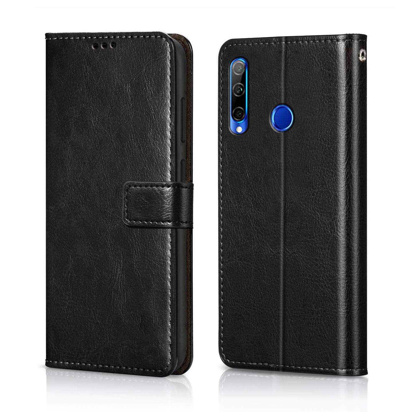 WOW IMAGINE Shock Proof Flip Cover Back Case Cover for Honor 20i (Flexible | Leather Finish | Card Pockets Wallet & Stand | Black) (B07XG9VYK9) Amazon Price History, Amazon Price Tracker