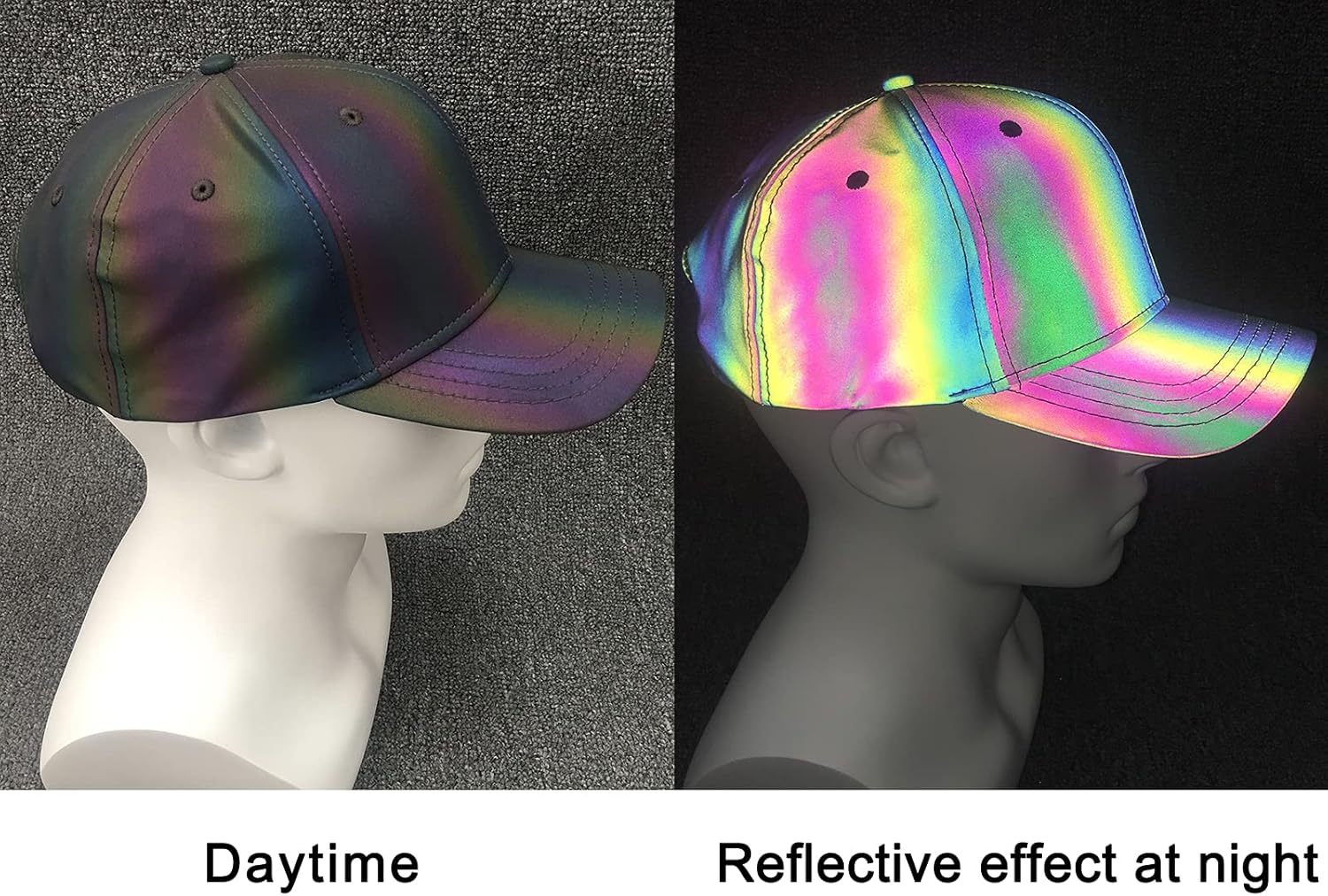 LZLRUN Rainbow Reflective Caps Men Fluorescent Hat - Image 2