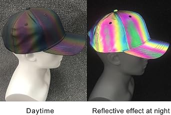 LZLRUN Rainbow Reflective Caps Men Fluorescent Hat
