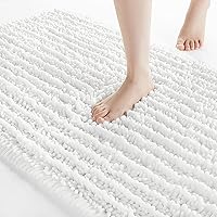Vista 38 de FLOLEOPA Alfombras de baño de microfibra suave y esponjosa, tapetes de baño absorbentes, antideslizantes, lavables a máquina y de secado rápido