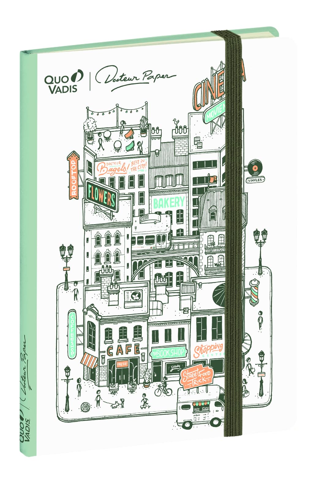 QUO VADIS - Notebook - Doctor Paper - Multicoloured - Lined Pages - 15 x 21 cm - White Clairefontaine Paper - Made in France - City Visual
