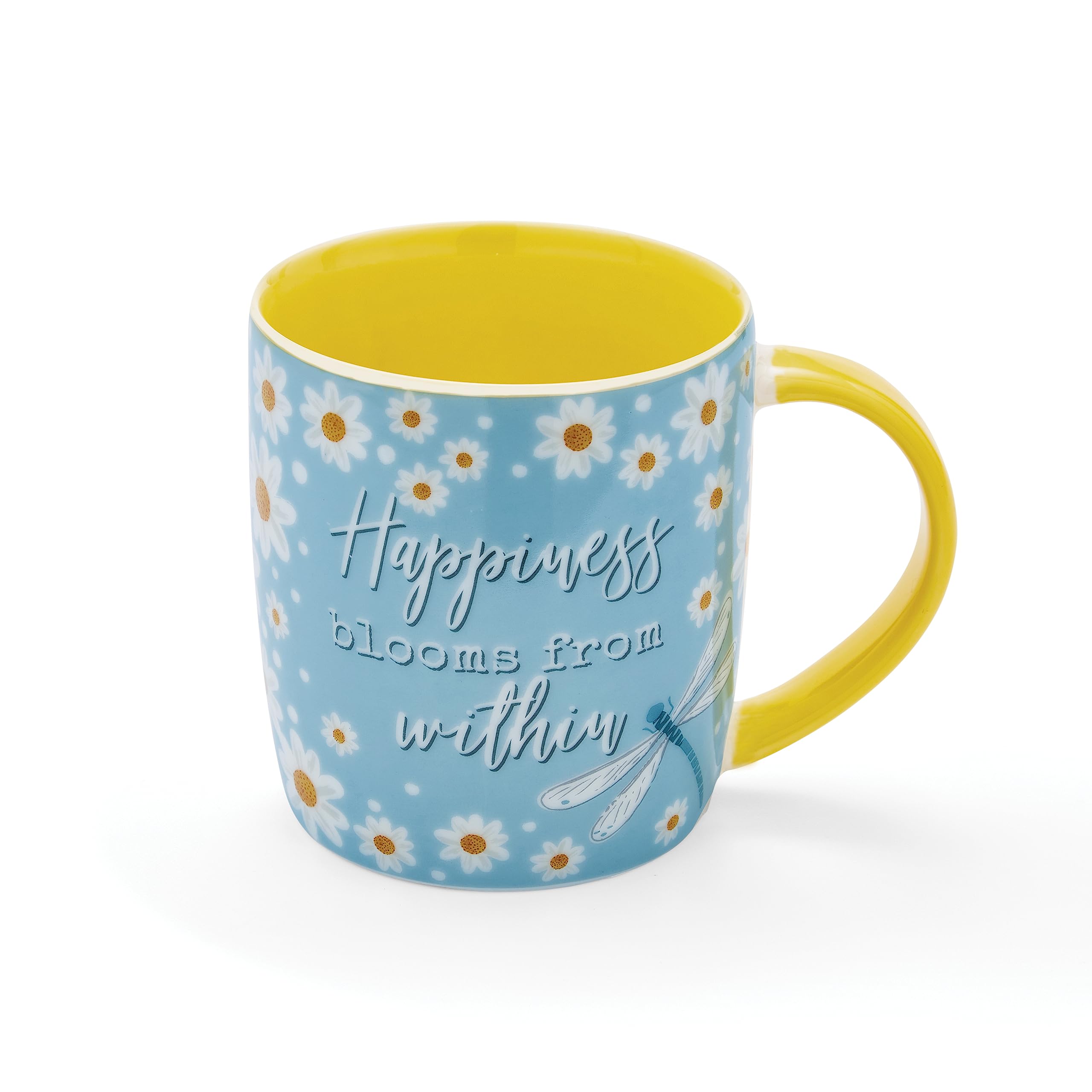 Cooksmart British Designed Barrel Coffee Mug, English Meadow Happiness, Medium