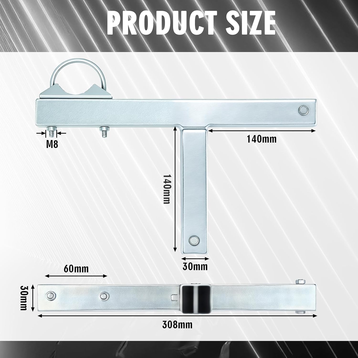 Blulu 煙突アンテナ取り付けキットには、3.25cm-2インチのアンテナマストと2つの43.25cmの亜鉛メッキスチールストラッ