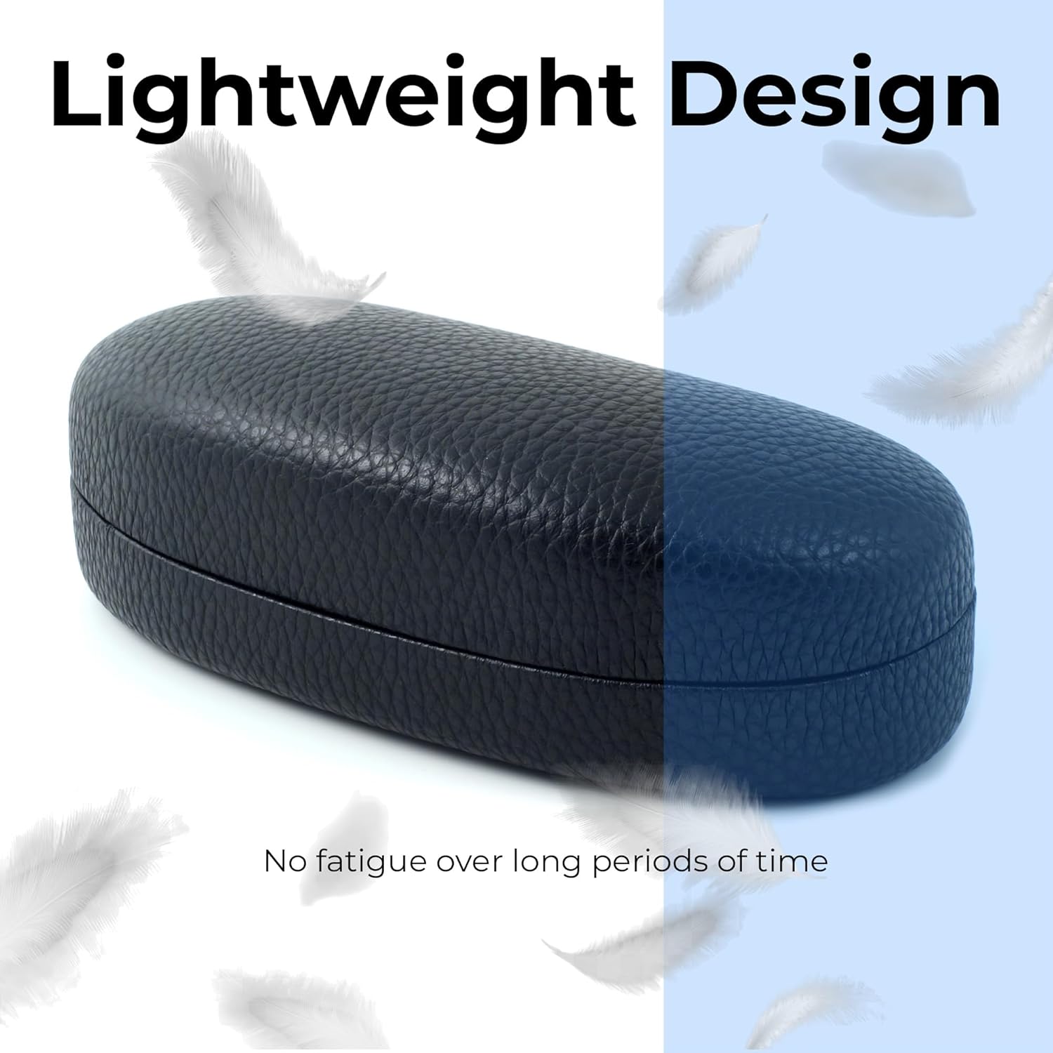 Calabria HC-7 Hard Shell Eye Glasses Case PU Leather Felt Extra Large Sunglass Holder Snap Closure Men Women Neutral Durable - Image 3