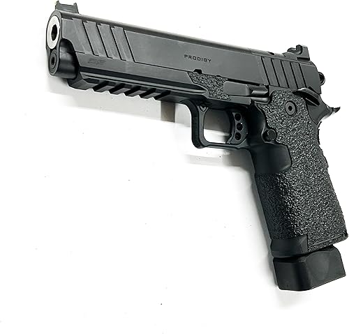 Miniatura 5 de Handleitgrips Cinta de agarre para pistola compatible con Springfield Prodigy – Cinta de agarre de pistola de goma texturizada negra, fácil