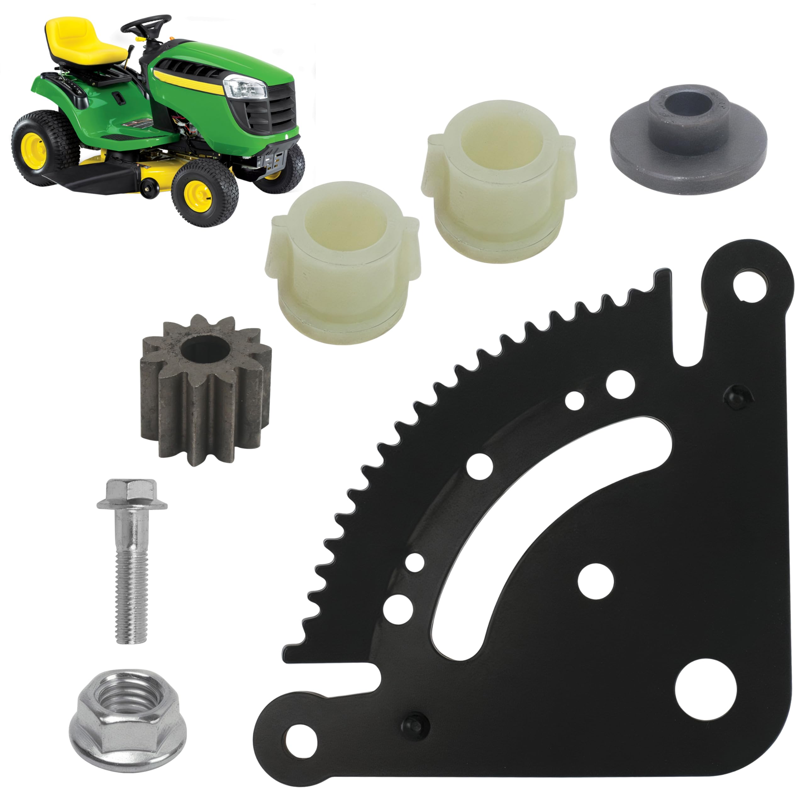 GX21924BLE Pièces de direction compatibles avec John Deere série D&LA, 19 dents, remplace D170 D105 D130 LA145 GX20053 GX20054 GX21994 105 115 125 D100 D110 D120 LA110 LA120 LA100, Kit de réparation