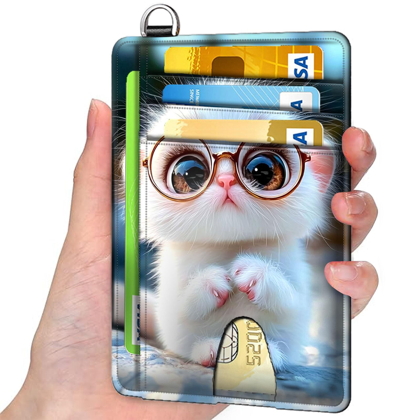 ETLKJVBL Slim Minimalist Front Pocket RFID Blocking Wallet for Men&Womem, Keep Your Credit Cards and Personal Information Safe, Cute Baby Animal Security Pockets for Business Card Holder