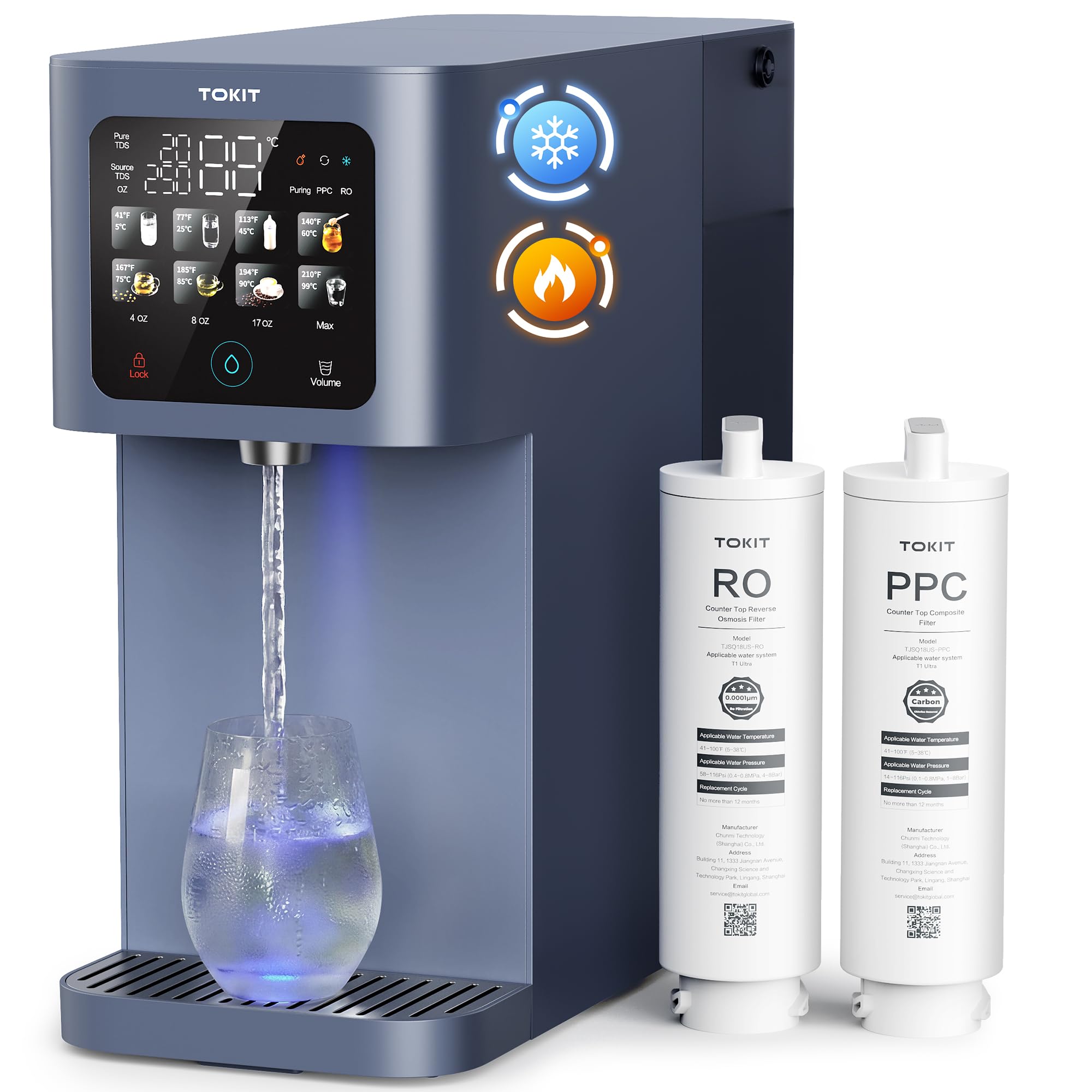 Photo 1 of **ITEM IS DAMAGED AND MISSING PARTS**TOKIT T1 RO Water Dispenser - Grey