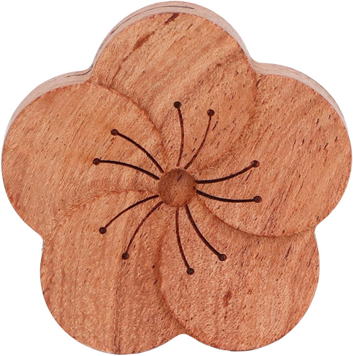 8pcs Essential Oil Car Diffuser, Plum Flower Shape Wood Diffuser, Rosewood Material Compact Design for Car Vent, Home, Office and Yoga Studio Use