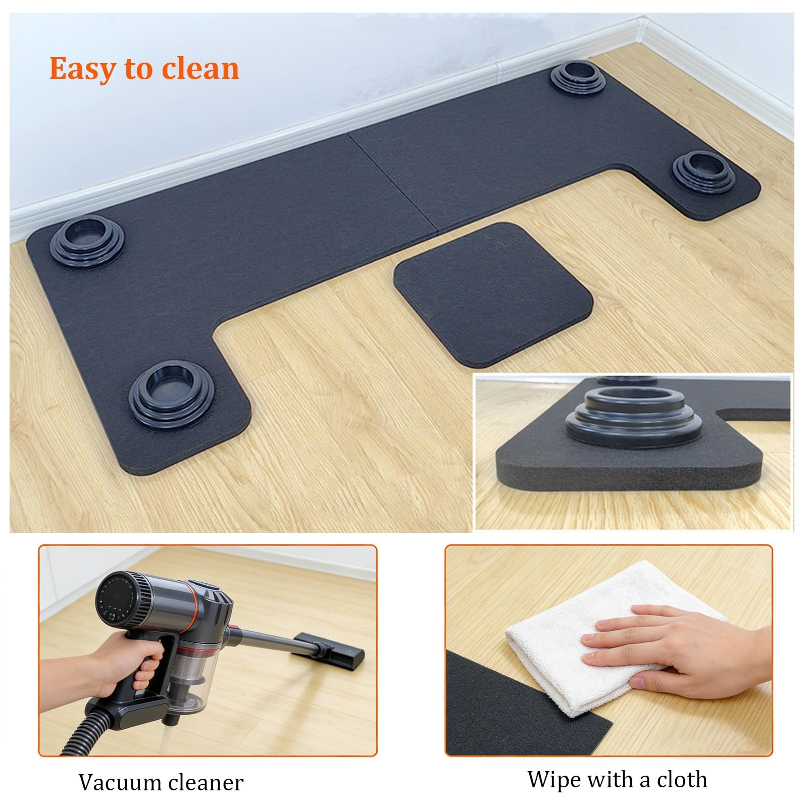 Tapis insonorisant pour piano, tapis de sol épais absorbant le son, isolation thermique, anti-humidité, antidérapant, protecteur de tapis de piano droit