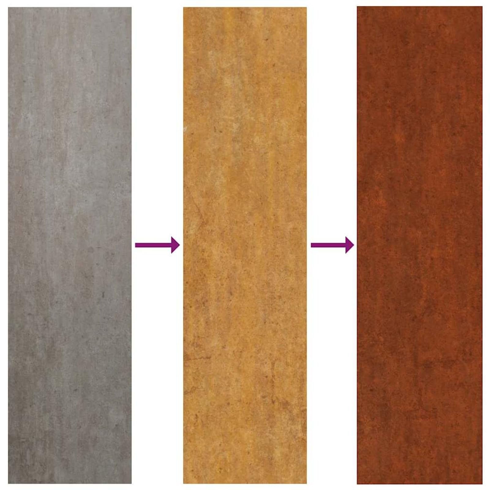 Gecheer Bordure per Prato, Flessibili 25 x 103 cm in Acciaio Corten con Sistema di Connessione Rapida per Giardini Aiuole Vialetti e Cortili