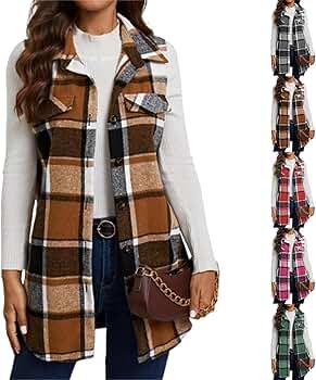 トップス Check Pattern Design Fur Western Vest BLACK & WHITE CHECKERED PUFFER | VEST – Ranch Dress'n