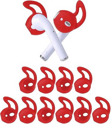 Miniatura 10 de OneCut 5 pares de almohadillas de silicona compatibles con AirPods 1 y 2, puntas deportivas antideslizantes de silicona suave, gancho para las