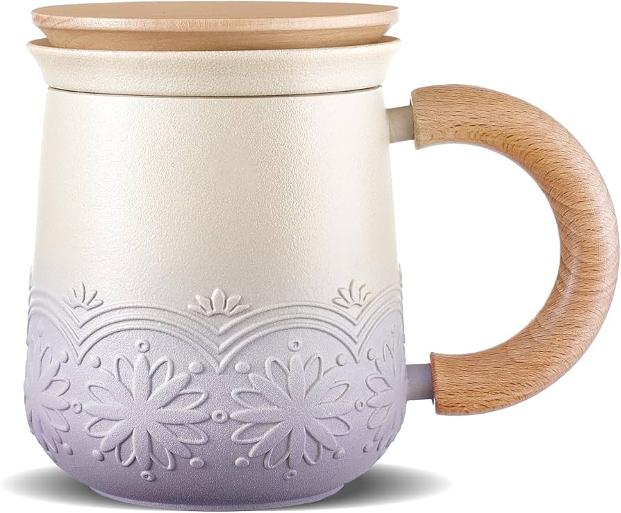 Amazon.com: ZENS Tea Mug with Infuser and Lid for Loose Leaf Tea Amazon.com: ZENS Tea Mug with Infuser and Lid for Loose Leaf Tea