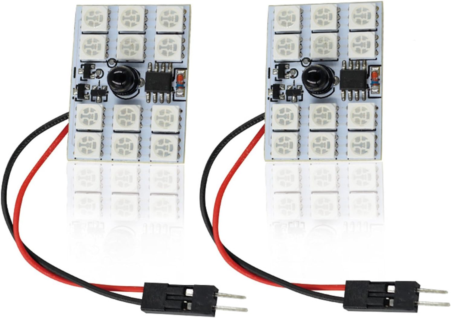 SOCAL-LED LIGHTING 2pcs RC Festoon LED Bulbs RGB 5050 12-SMD Bright Wedge Interior/Dome/Map/Door/License Plate Light (fits: T10, 31mm, 36mm, 39mm, 42mm) image 4