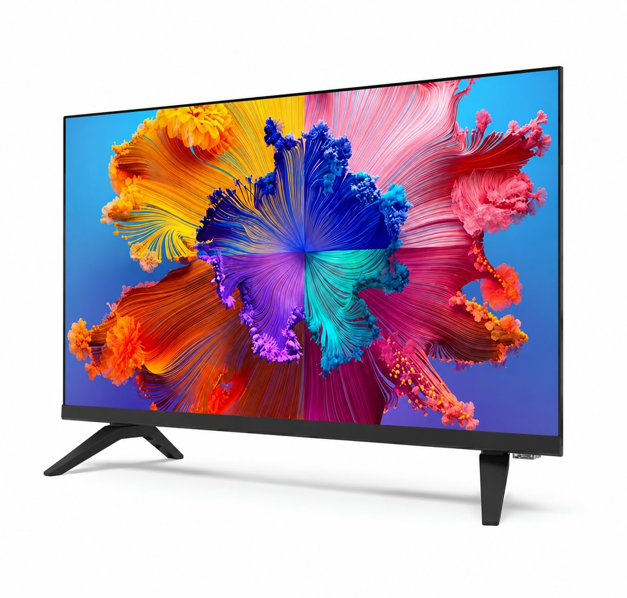 TuTu TU25Q1FQ-T8 Smart TV 25 Pulgadas (64 cm), QLED Full HD Televisor con Tizen OS, Wi-Fi, Bluetooth, App Store, Airplay, Sintonizador Digital, Prime Video, Netflix, Pluto TV y Más