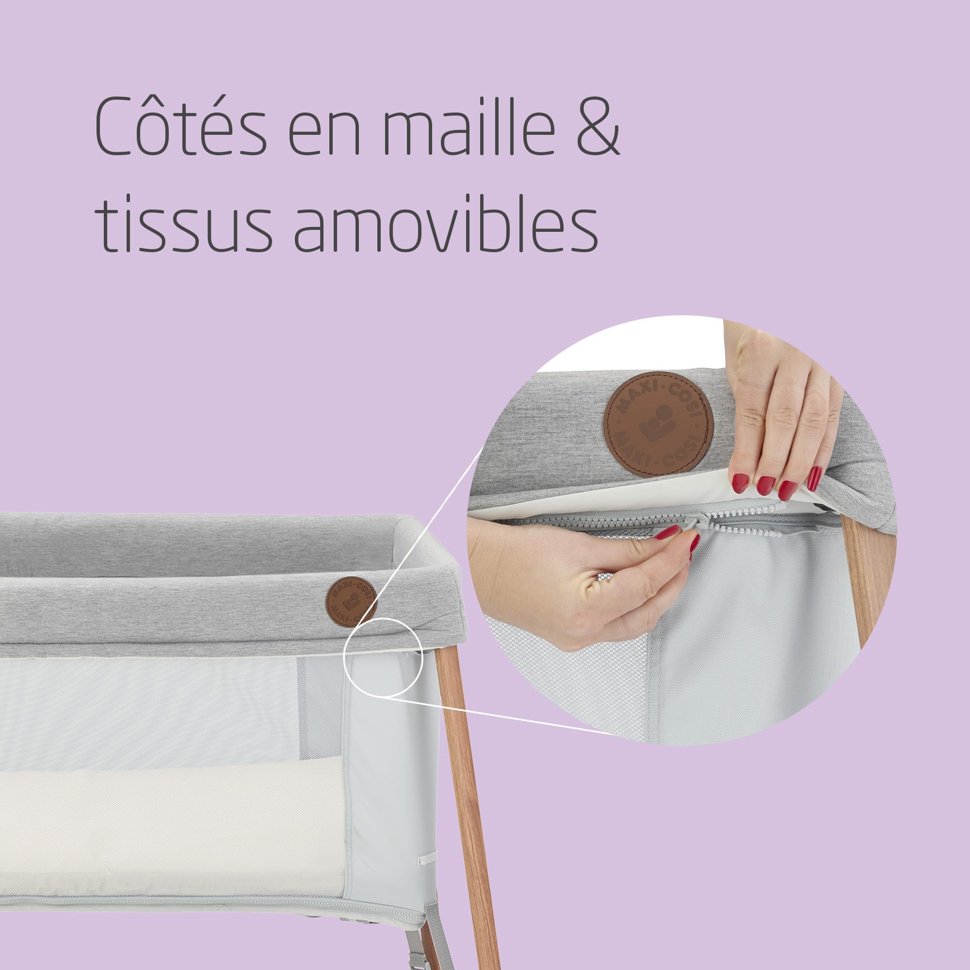Maxi-Cosi Iris 2 en 1 Lit de Voyage pour Bébé, 0 - 3 ans, jusqu’à 15 kg, Lit de Voyage Compact, 2 Niveaux de Couchage, Pliable et Léger, Matelas en Mousse épais, Sac de Voyage, Essential Grey